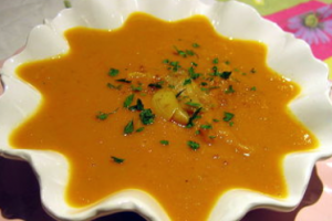 Cuisine végétarienne: soupe patate douce